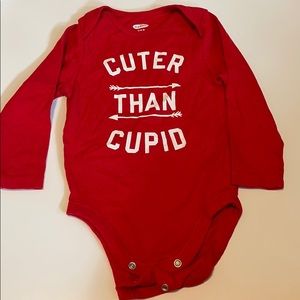 Long sleeve valentines onsie
